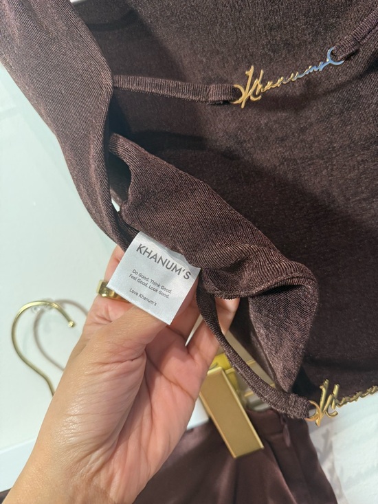 REVOLVE Khanum’s Backless Asymmetric Two Piece Set in Mocha - Picture 11 of 12